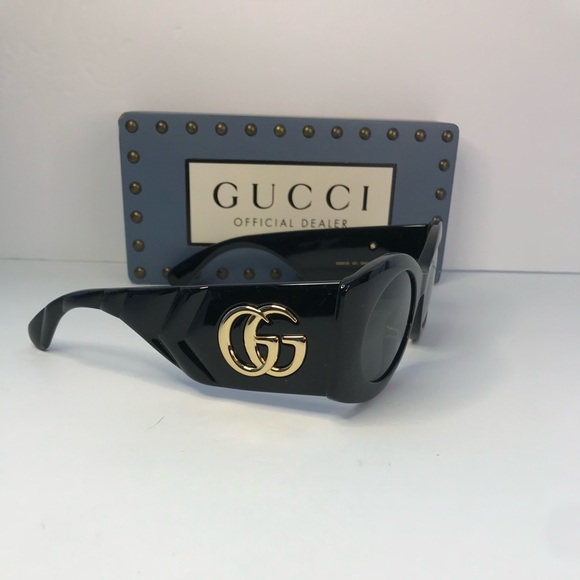New Authentic GUCCI Black Square Ladies Sunglasses GG0810S 001 - Picture 6 of 13